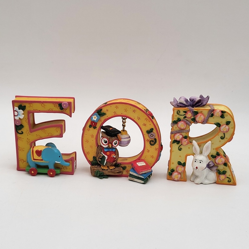 Vintage 1999 Mary Engelbreit Standing Alphabet Letter Resin EOR